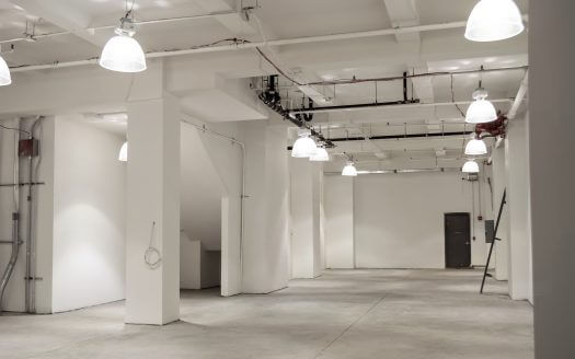 Vacant retail space in New York City.